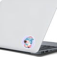 Load image into Gallery viewer, This image shows the gnome with a popsicle on the back of an open laptop.
