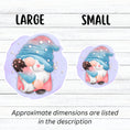 Load image into Gallery viewer, This image shows large and small gnome with a popsicle stickers next to each other.
