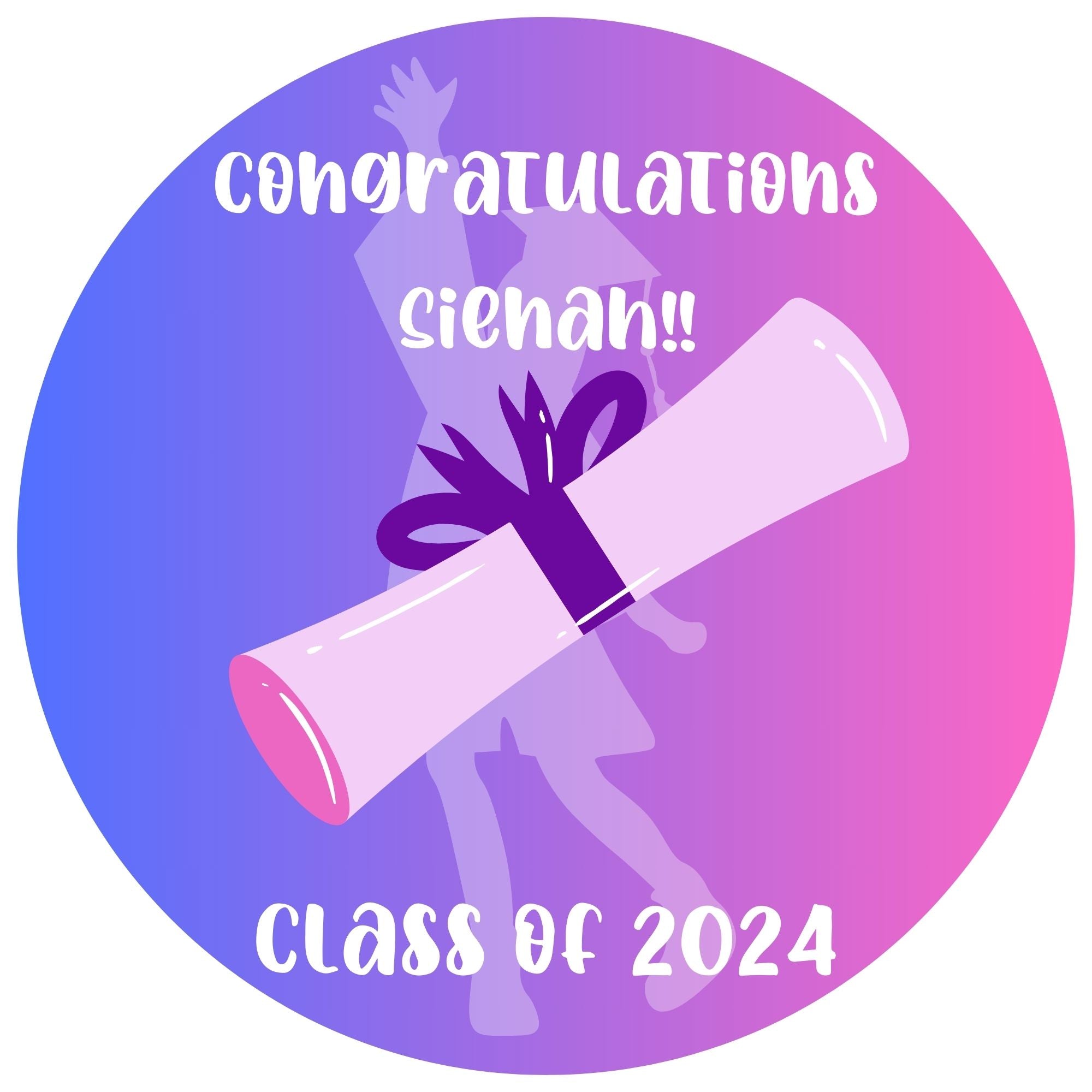 Personalized Grad Party Sticker Bundle - Gradient Congratulations!