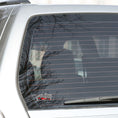 Load image into Gallery viewer, This image shows the race car with flags sticker on the back window of a car.
