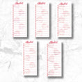 Load image into Gallery viewer, This image show the 5 different designs included in the Checklist Notepad - Raspberry Cakes.
