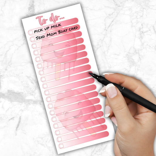 This image shows the To-Do... Notepad - Raspberry Popsicles with a list started on it.