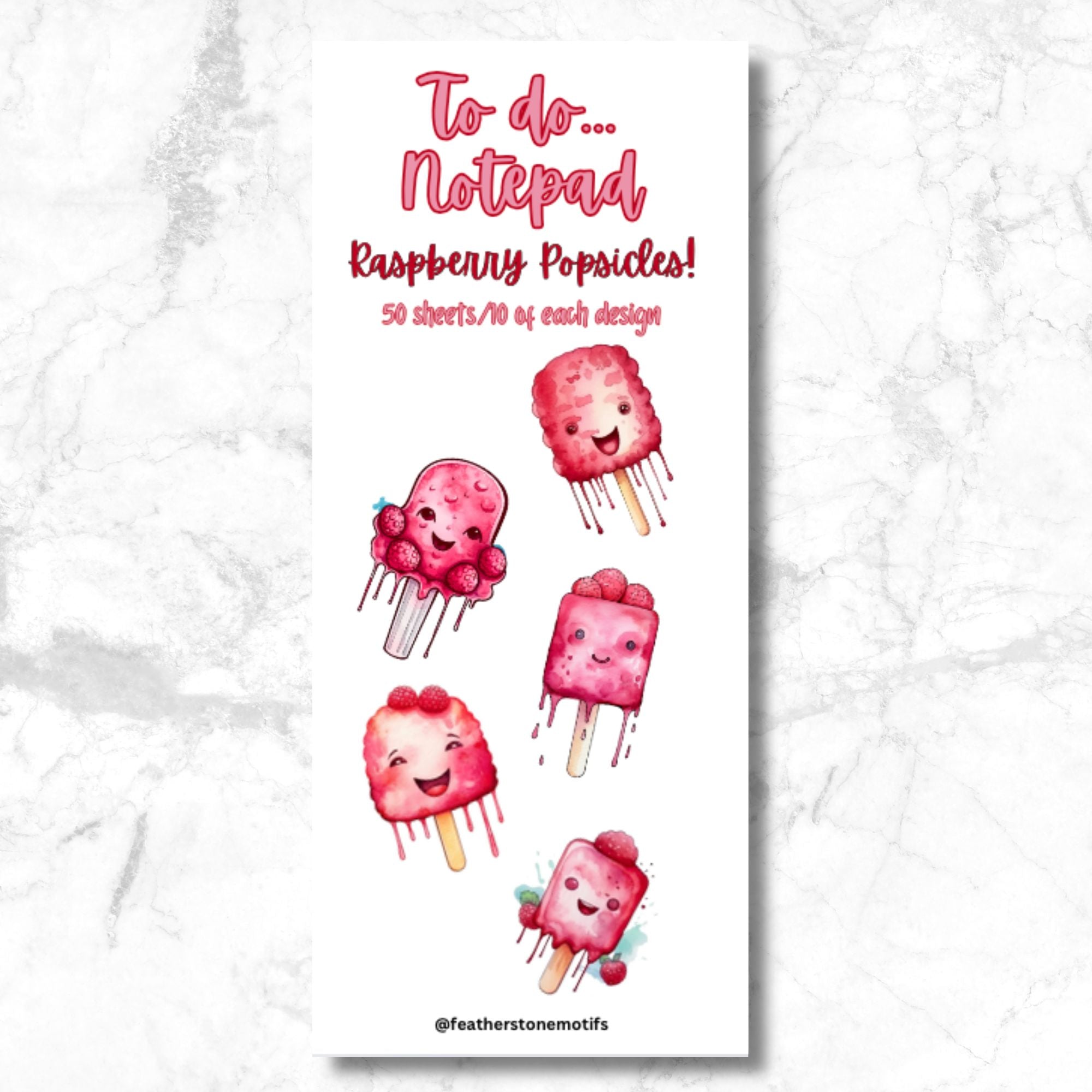 This image shows the over of the To-Do... Notepad - Raspberry Popsicles.
