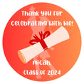 Load image into Gallery viewer, Personalized Grad Party Sticker Bundle - Gradient Thank You
