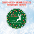 Load image into Gallery viewer, This image shows the Personalized Holiday Stickers - Reindeer Christmas.
