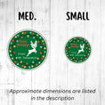 Load image into Gallery viewer, This image shows medium and small Personalized Holiday Stickers - Reindeer Holidays next to each other.
