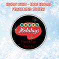 Load image into Gallery viewer, This image shows the Personalized Holiday Stickers - Retro Holidays.
