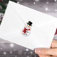 Load image into Gallery viewer, This image shows the personalized holiday sticker on the back of an envelope.
