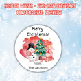 Load image into Gallery viewer, This image shows the Personalized Holiday Stickers - Snowman Christmas.
