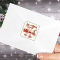 Load image into Gallery viewer, This image shows the Personalized Holiday Stickers - Sweet Holiday Season on the back of an envelope.
