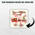 Load image into Gallery viewer, This image shows where your personalized message will be printed on the Personalized Holiday Stickers - Sweet Holiday Season.
