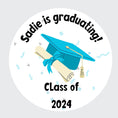 Load image into Gallery viewer, Personalized Grad Party Sticker Bundle - Cap & Diploma Congrats!
