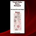 Load image into Gallery viewer, This image shows the Notes Notepad - Trash Polka cover.
