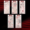 Load image into Gallery viewer, This image shows the 5 different designs in the Notes Notepad - Trash Polka.
