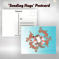 Load image into Gallery viewer, This image shows the Sending Hugs postcard included in the Camp Postcard Kit - Vacation in the Sun.
