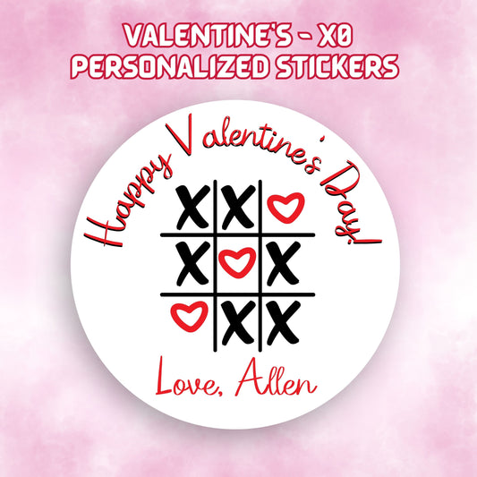 This cover page shows the personalized valentine sticker on a pink cloudy background.