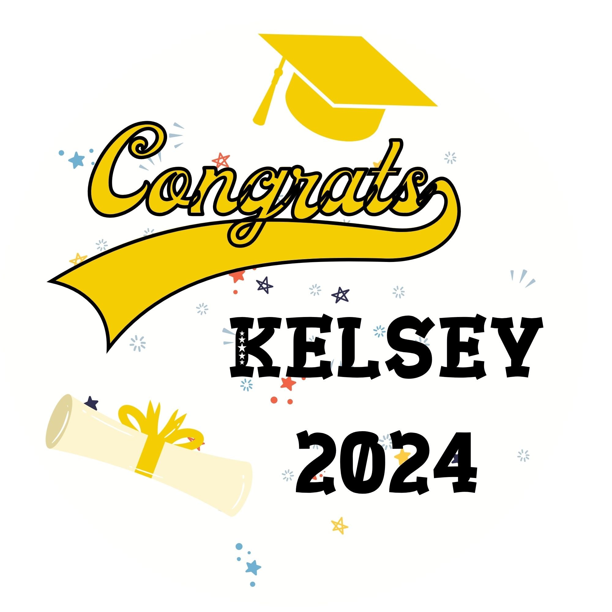 Personalized Grad Party Sticker Bundle - Varsity Congrats