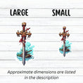 Load image into Gallery viewer, This image shows large and small Pirate Sword Die-Cut Stickers next to each other.
