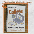 Load and play video in Gallery viewer, Personalized College Gift Card Book with Stickers and PVC Cover - Orange & Blue
