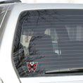 Load image into Gallery viewer, This image shows the Steampunk Butterfly 5 Die-Cut Sticker on the back window of a car.
