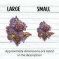 Load image into Gallery viewer, This image shows large and small steampunk rose stickers next to each other.
