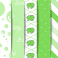 Load image into Gallery viewer, Scrapbookers, this is what you've been looking for! This green themed baby bundle has 30 unique images that can be printed or used as digital backgrounds.
