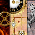 Load image into Gallery viewer, Scrapbookers, this is what you've been looking for! This steampunk themed bundle has 30 unique images that can be printed or used as digital backgrounds.
