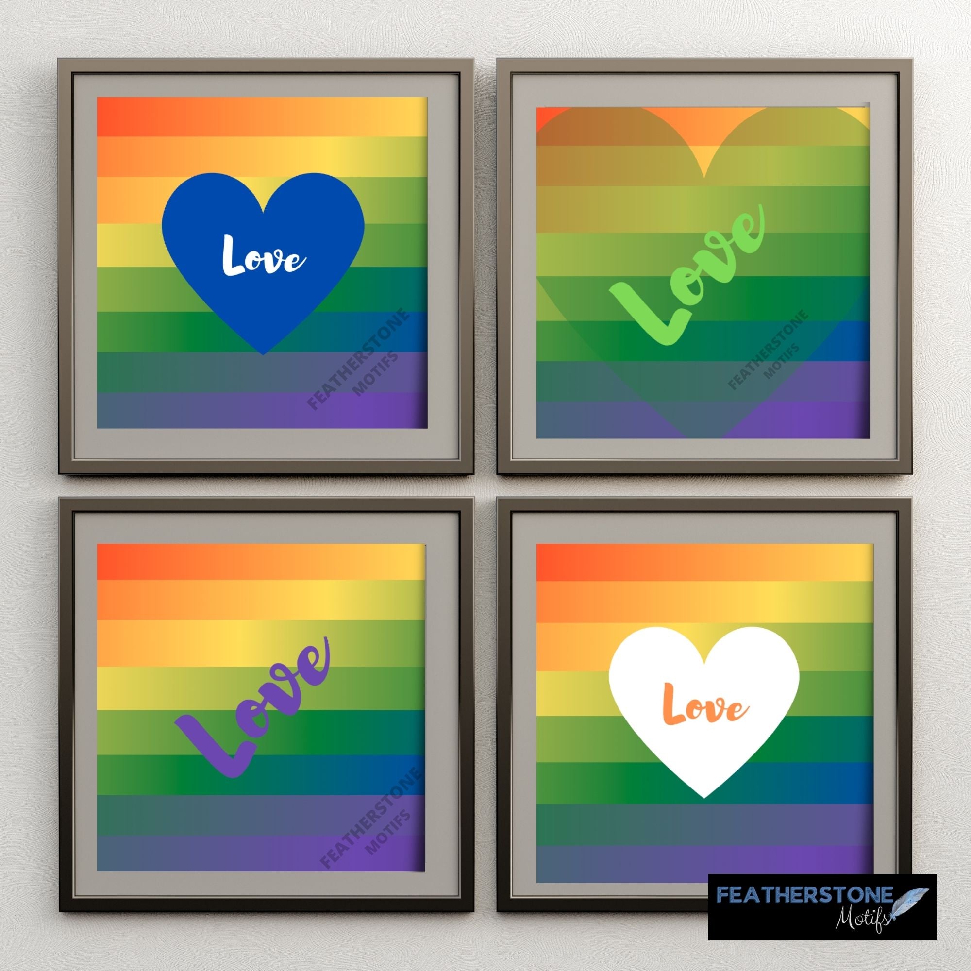 Show your Pride with this set of 35 digital images! Use for craft projects like handmade coasters and greeting cards, or frame and hang them on the wall.