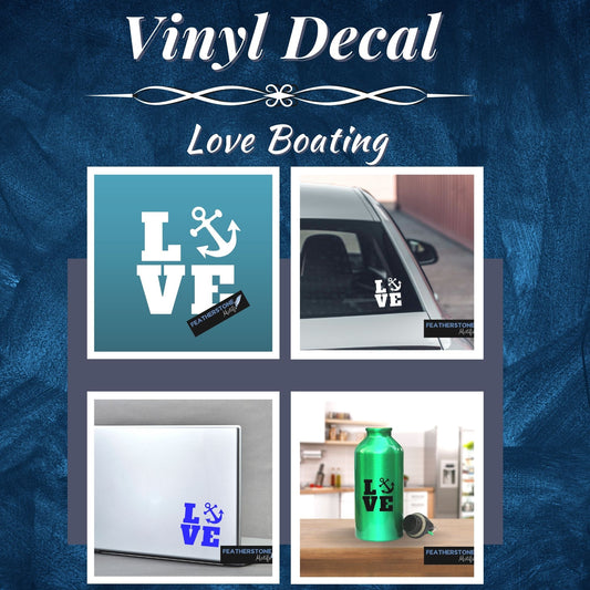 Love boating and being on the water? Then show it with this boating love square! Available in 4 sizes and 10 colors, these vinyl decals make great gifts for everyone. This image is the cover page.