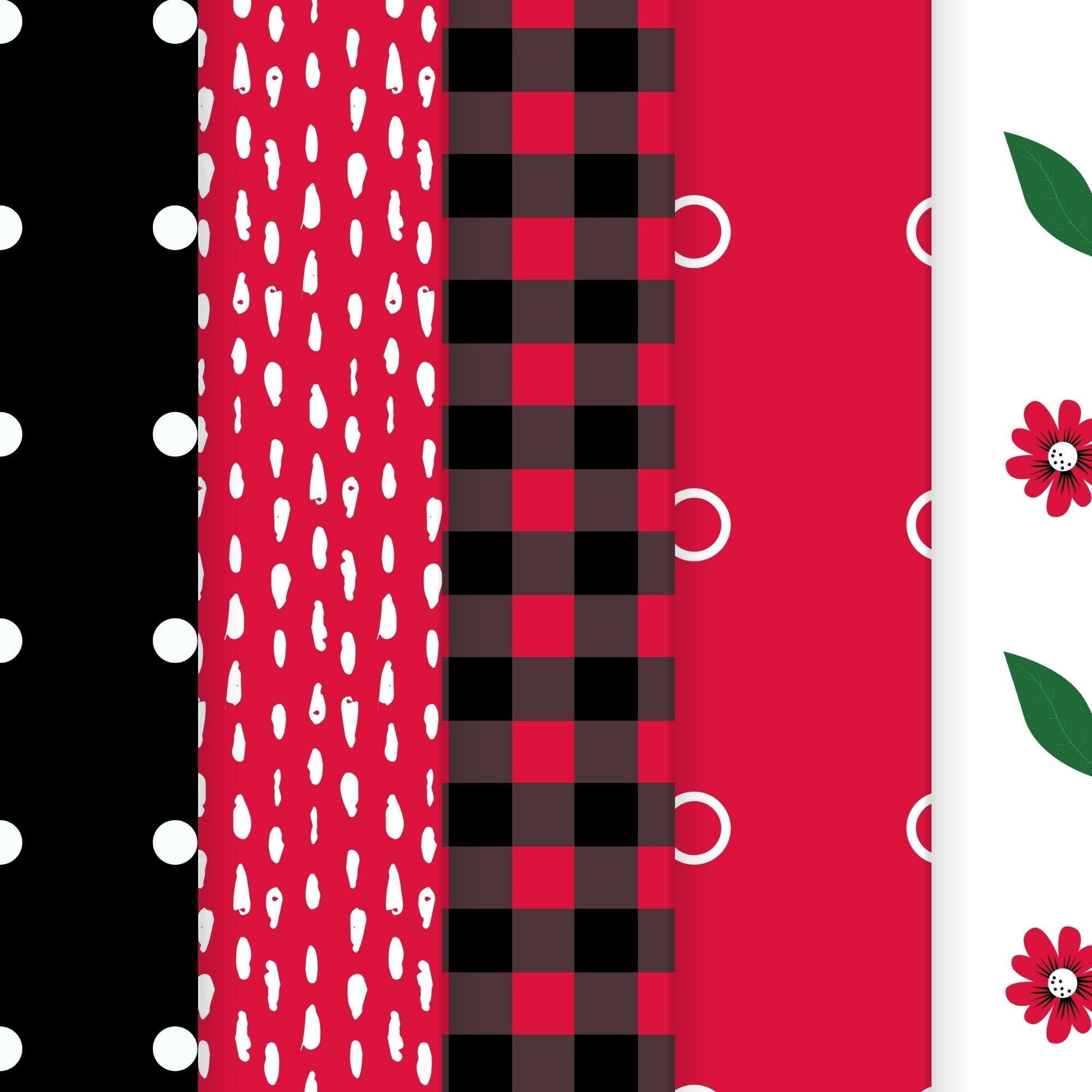 Scrapbookers, this is what you've been looking for! This ladybug themed bundle has 30 unique images that can be printed or used as digital backgrounds.