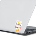 Load image into Gallery viewer, Oopsie, I went Twosie in my Onesie... Anyone who has had a baby knows that this happens! This makes a cute gift for people who are expecting, and you can pair it with one or more of our baby themed sticker sheets. This image shows the Oopsie sticker on the back of an open laptop.
