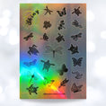 Load image into Gallery viewer, This firefly is shiny! This holographic sticker sheet features a variety of turtles and insects; very shiny!

